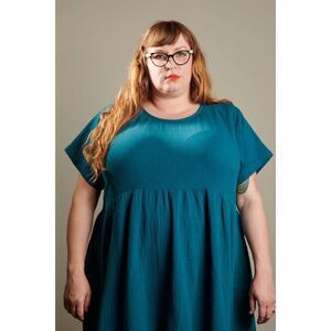 Tuesday of California Muffy Dress in Teal, 3X (C5)